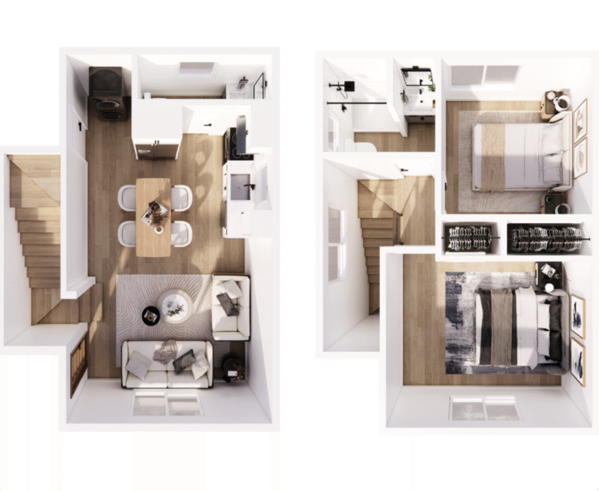 adu top view 797 2 Story 2B1.5B