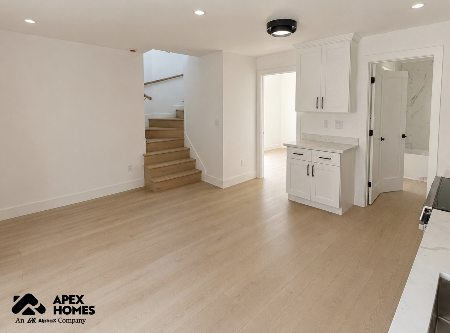 2 Story 983 sqft 3B3B kitchen and living area